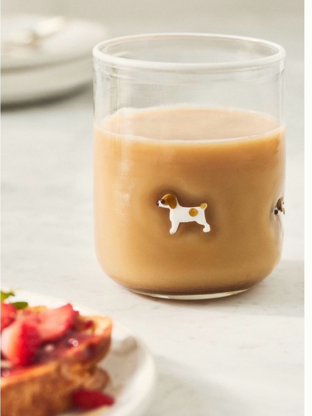 NWT Anthropologie Icon Juice Glass- Beagle